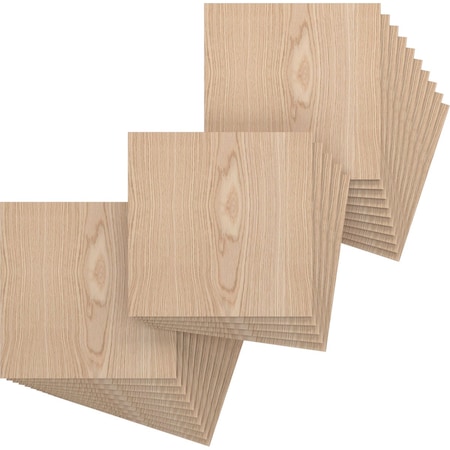 Ekena Millwork 15 3/4W x 15 3/4H x 3/8T Wood Hobby Boards, Red Oak, 25PK HBW16X16X375DRO